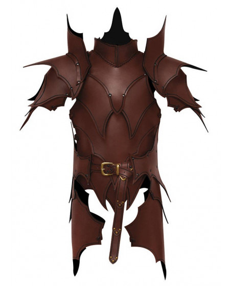 Armure elfique en cuir marron