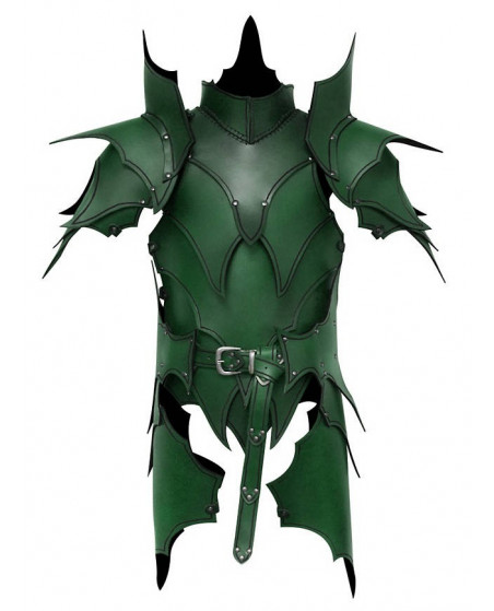 Armure elfique en cuir vert