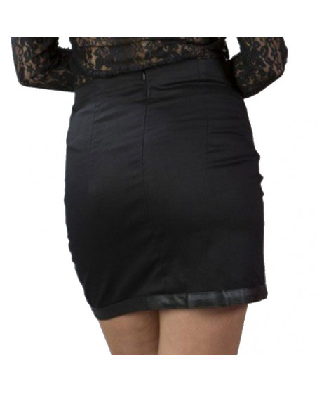 Mini jupe rock noir en coton Kylie