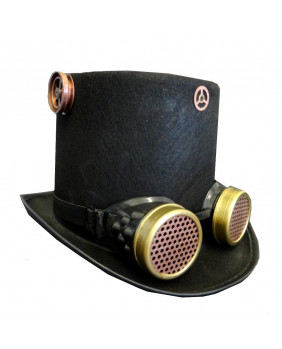 Chapeau steampunk avec goggles
