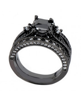 Gothic black rings