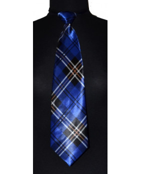 Cravate bleue à élastique