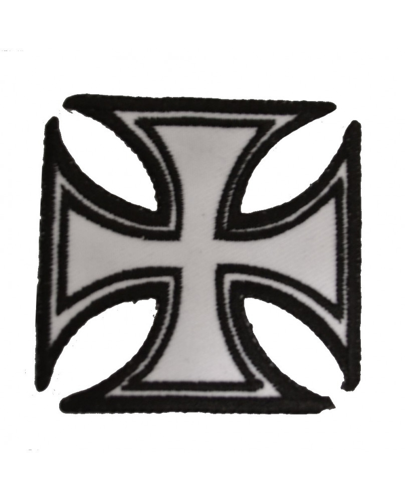 Patch croix de malte noire