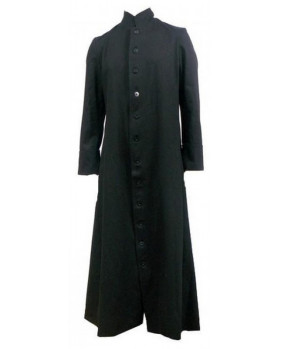 Black gothic cassock coat