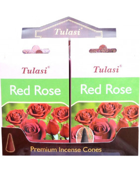 Encens cône roses rouges Tulasi