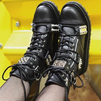 Women's gothic and punk rock rangers boots