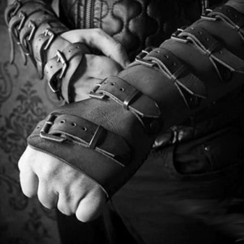 Leather bracelets rock and gothic men