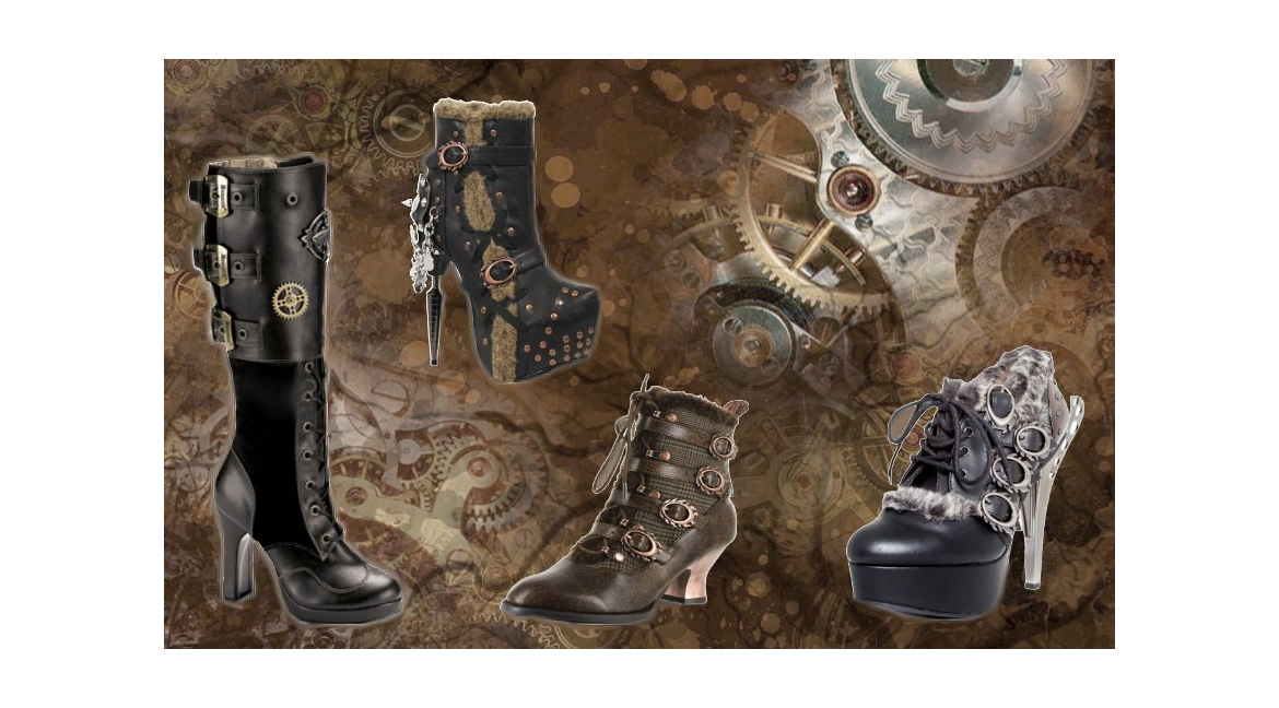 Steampunk shoes and boots